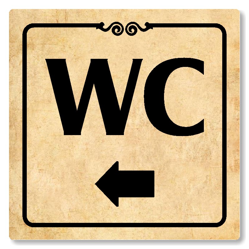 WC vlevo, 100x100mm, pergamen, Texas